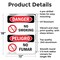 Signmission No Smoking Danger Sign, Aluminum, 12in W x 18in L, 2PK OS-2PACK-DS-A-1218-VS-1469 - alternate 9
